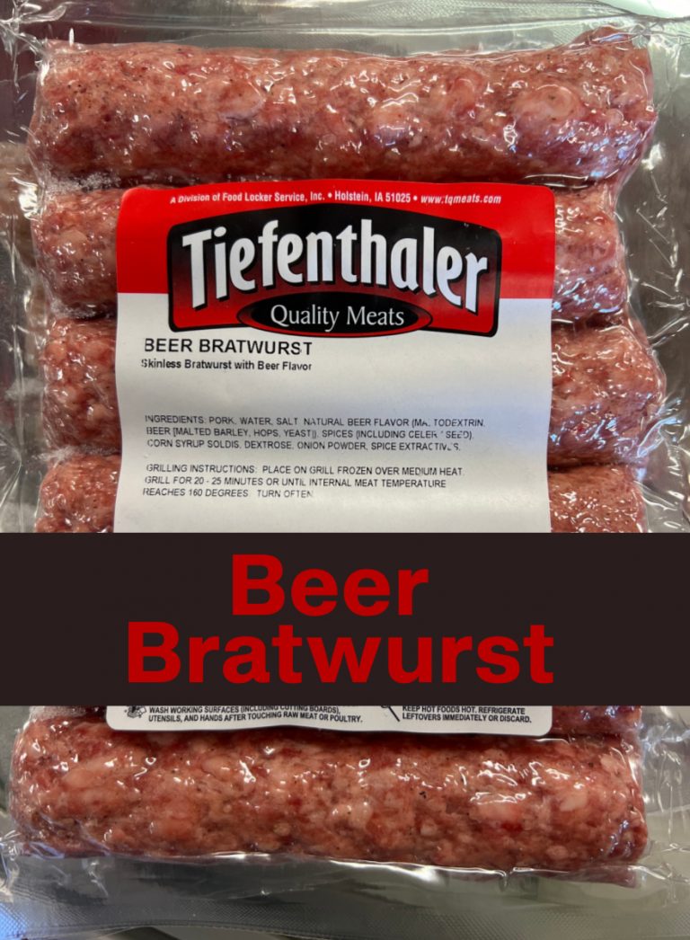 BEER BRATWURST Tiefenthaler Quality Meats